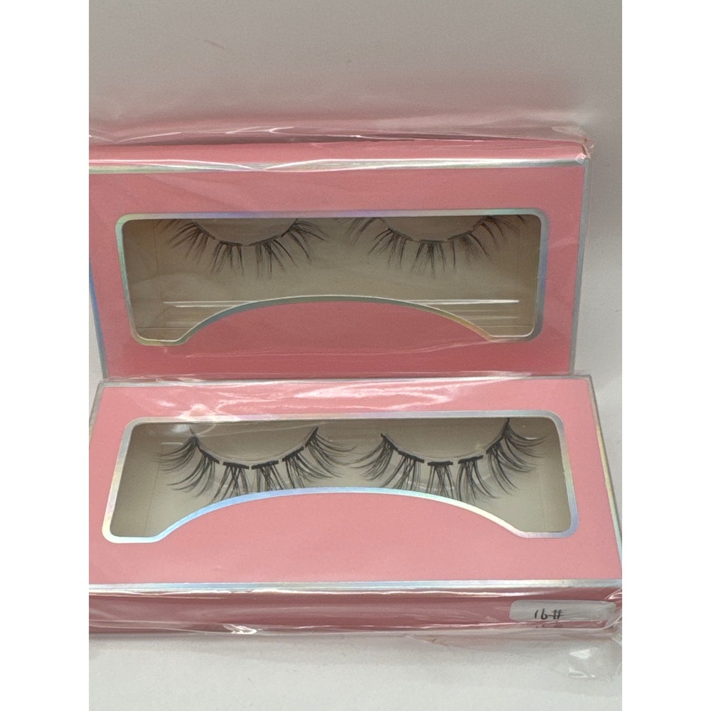 Wispy False Eyelashes Black Volumizing Style Individual Lashes 16mm NEW